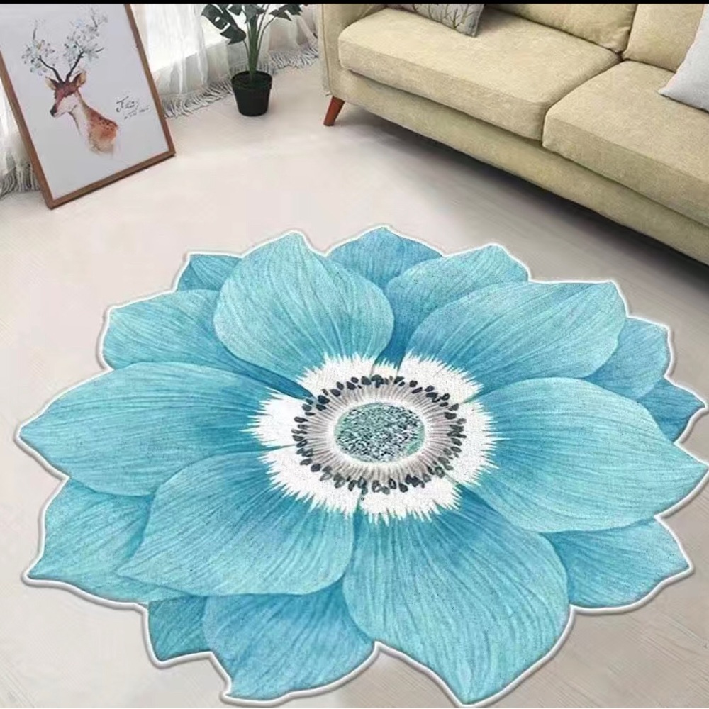 Brand new still in bag unused accent rug in blue